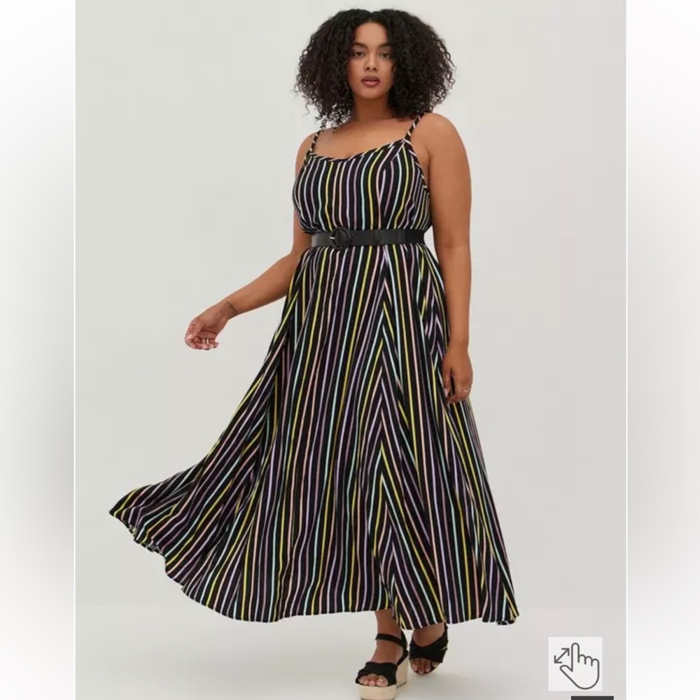 NWT Torrid Maxi Challis Trapeze Dress - Multi